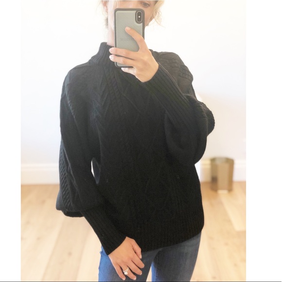 DENVER Black Cable Knit Loose Fit Sweater - Picture 5 of 9